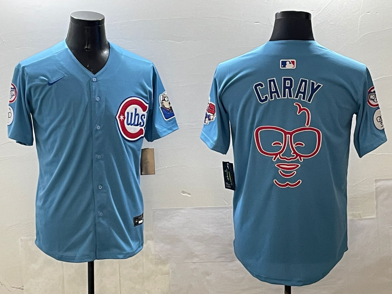 Men's Chicago Cubs Harry Caray Blue Jersey